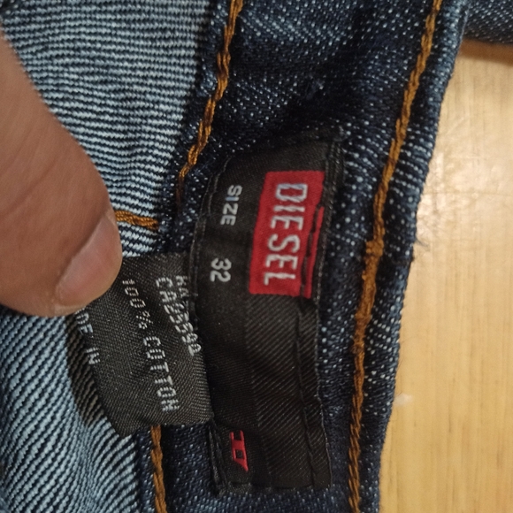 DIESEL Kratt Button Fly Denim Jeans Made in Italy Mens 32x30 Blue 100% Cotton ~ - Picture 10 of 16